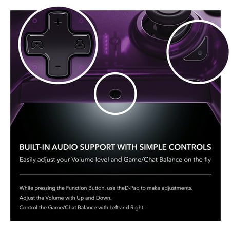 PDP Wired Controller - Gamepad - wired - purple - for PC, Microsoft Xbox One, Microsoft Xbox One S, Microsoft Xbox One X