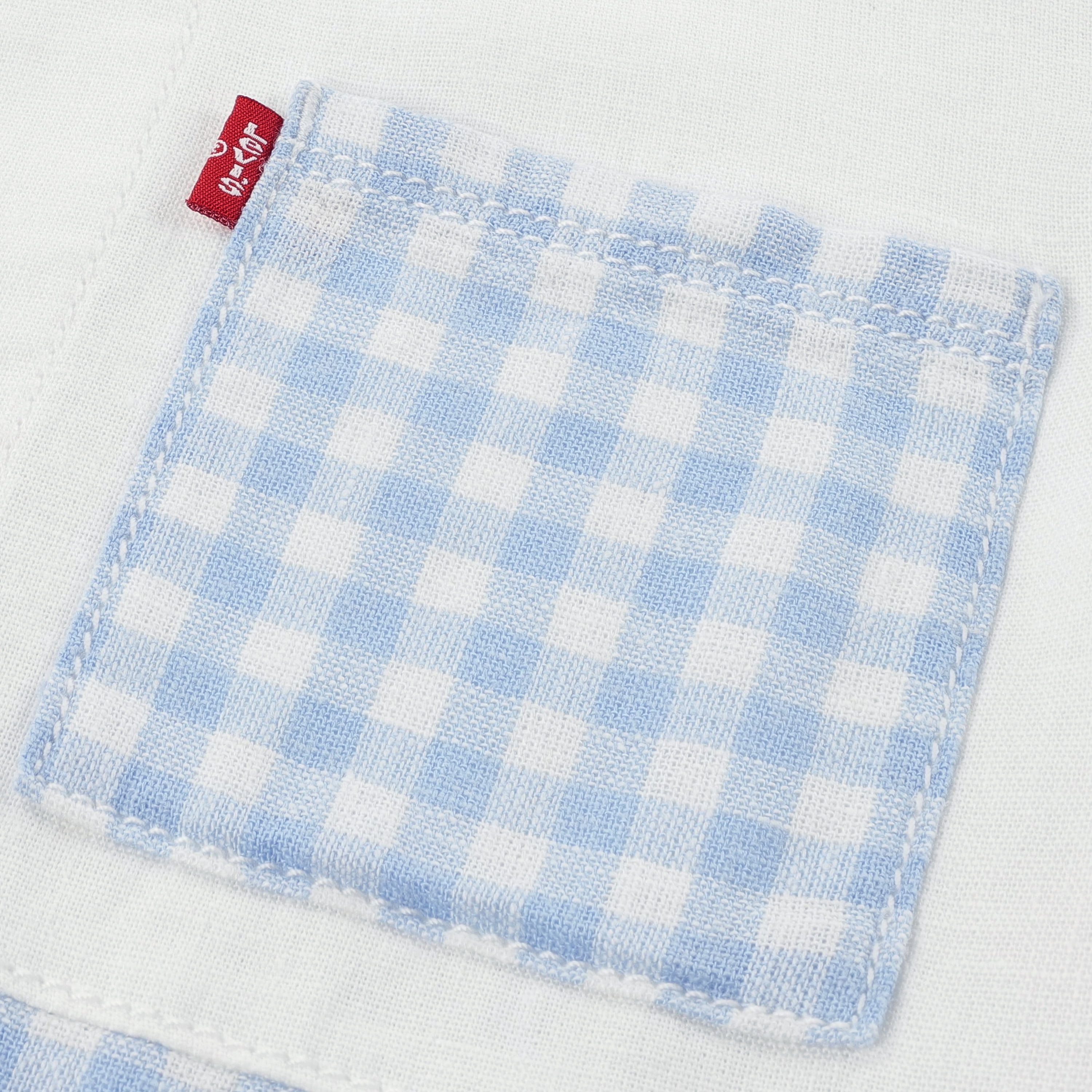 Levi Boys Gingham Woven Top & Short Set, Size 4-7