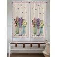 thumbnail image 6 of Living Room Curtains 72 Inches length, Spring Flower Tulip Lavender Window Treatment Curtain Drapes, Colorful Floral Plaid Light Filtering Drapes for Bedroom Laundry Room, 52"x72", 2 Panels, 6 of 7