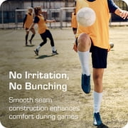 Athletics Works Soccer Socks, Black Unisex Small Youth 10-4.5, 2 pack
