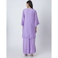 thumbnail image 4 of Moomaya Solid Women's Kurta With Palazzo, Long Sleeve, Relaxed fit Women Indian Wear, 4 of 9