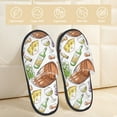thumbnail image 2 of Red Wine Cheese Grapes House Slippers for Women Indoor, Fuzzy Warm Women's Slippers House Shoes Bedroom Slippers, 2 of 7