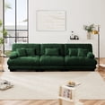 thumbnail image 3 of 3-Seater Modular Sectional Sofa with Deep Seat, Chenille Upholstered Cloud Couch for Living Room, Apartment, Office, Green, 3 of 17