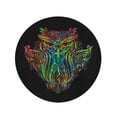 thumbnail image 2 of KDAGR 60 inch Round Beach Towel Blanket Ornate Spiritual Symbols Totemic and Mascot Owl Tattoo Embossing Travel Circle Circular Towels Mat Tapestry Beach Throw, 2 of 2