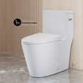 thumbnail image 4 of Dreux One-Piece 12" Rough-in 1.28 GPF Right Flush Elongated Toilet in Glossy White, 4 of 8