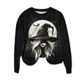 thumbnail image 2 of Jsaierl Halloween Sweatshirts for Women Plus Size Pumpkin Ghost Graphic Sweatshirt Loose Fit Round Neck T-shirt Long Sleeve Holiday Pullover Tops Halloween Costumes, 2 of 6