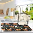 thumbnail image 5 of Coolnut Halloween Ghost Pumpkin Dish Drying Mat Absorbent Reversible Drying Pad Dish Drainer Rack Mat for Kitchen Countertops Sinks,16"x18", 5 of 6