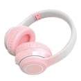 thumbnail image 3 of Auriculares Bluetooth con cancelación de ruido y graves potentes, plegables, con degradado de color y luz, para teléfono y portátil, color rosa, 3 of 13