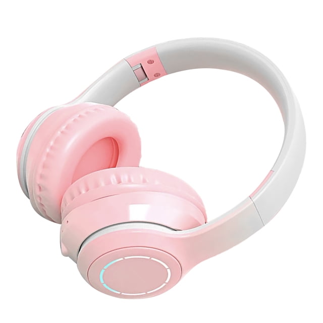 Auriculares Bluetooth Bling Bling con cancelación de ruido y graves potentes Plegables Rosa