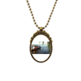 thumbnail image 1 of Sunset Boat Collar Retro Elíptico Colgante Achinado Unbranded M, 1 of 3