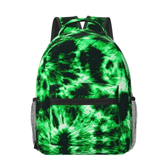Disketp Green Tie Dye Backpack - Comfortable Daypack with The right laptop for you Spacious Main Compartment & other poket - {designName} print