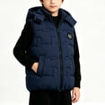 thumbnail image 2 of yillto Boys Puffer Vest Jacket Kids' Outerwear Sleeveless Jackets Thick Warm Fall Winter Coats with Pockets, 2 of 7