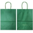 thumbnail image 5 of AZOWA Medium Gift Bags Green Kraft Paper Bags with Handles (10.6 x 4.3 x 8.2 in, 12 CT), 5 of 7