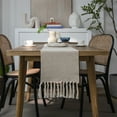 thumbnail image 2 of Nordic Jacquard Geometric Table Flag Tassel Fashion Tea Flag Dining Flag Long Polyester Cotton Tablecloth, 2 of 5