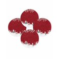 thumbnail image 7 of 15 Inch Round Placemats Set of 4, Red Snowman Christmas Non Slip Heat Insulation PP Table Mats, Winter Snowflake Pine Xmas Tree Washable Place Mats for Kitchen Dining Party Table Decor, 7 of 7