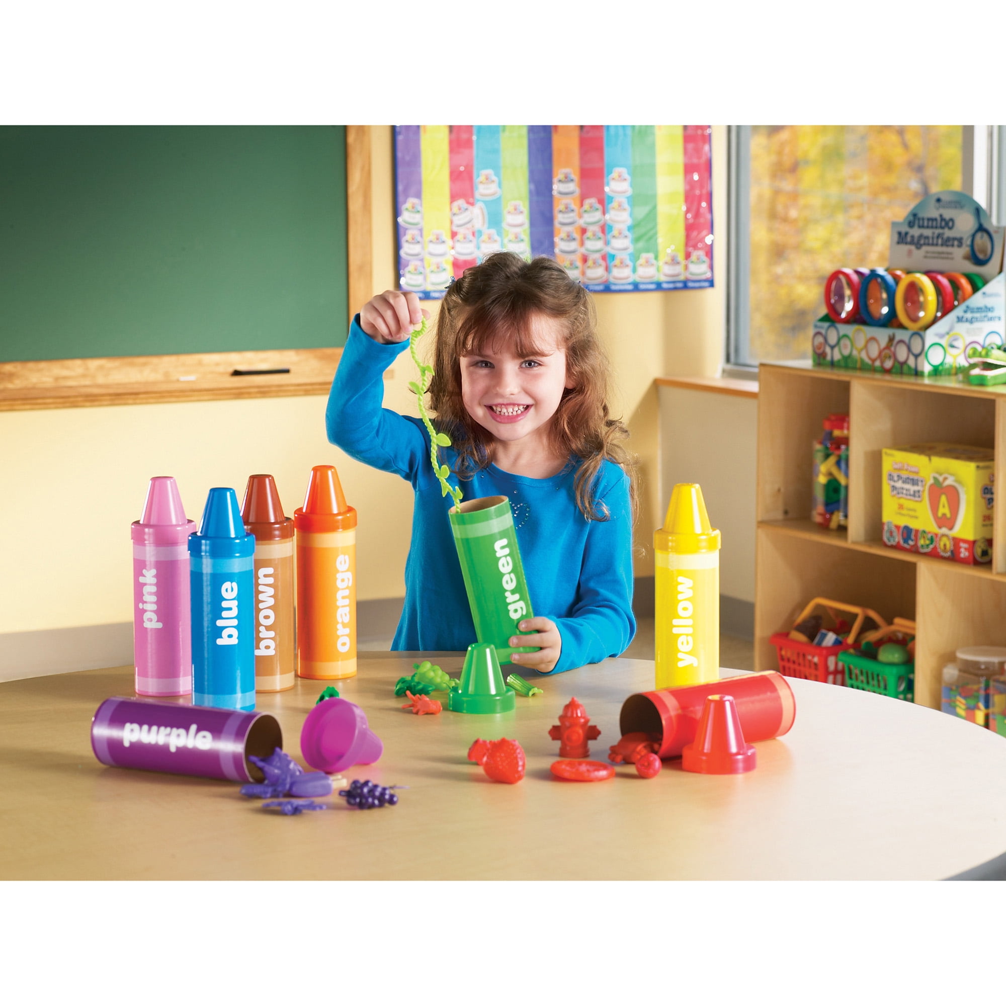 Rainbow Sorting Crayons, 56 pcs