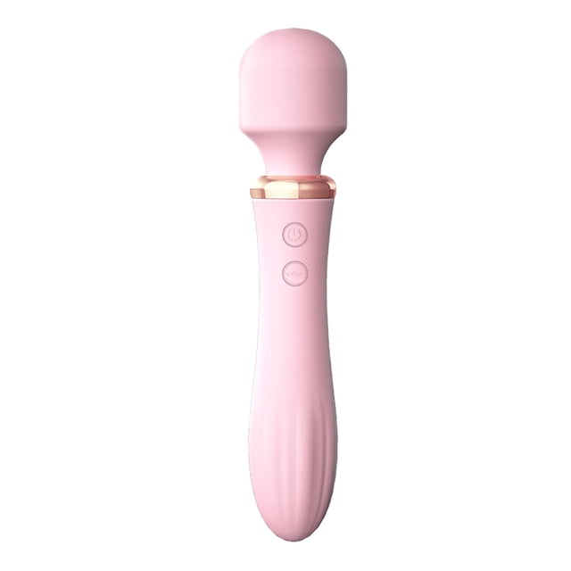 Máquina de masaje para mujer, masajeador femenino recargable por USB con 10 frecuencias de vibración de doble cabeza, color rosa