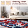 thumbnail image 2 of Flatwoven High Traffic Area Rug, Captivating Mythological Elements Display, Non Slip, Stain Resistant, Washable Area Rugs for Living Room, Bedroom(Red, 3X5), 2 of 8