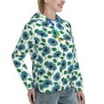 thumbnail image 2 of KLL Blue Sunflowers for Womens Pullover Hoodie with Pocket Hooded Long Sleeve Shirts Sweatshirt for Women-Medium, 2 of 7