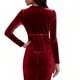 thumbnail image 4 of Karight Women Velvet Suit Blazer Jacket Casual Long Sleeve Notched Lapel Collar Button Open Front Velvet Office Blazer Coat, 4 of 5