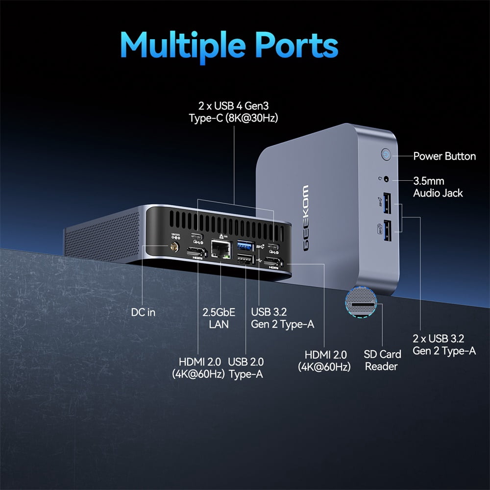 GEEKOM GT12 PRO Mini PC Desktop Computer,12th Gen Intel Core i7