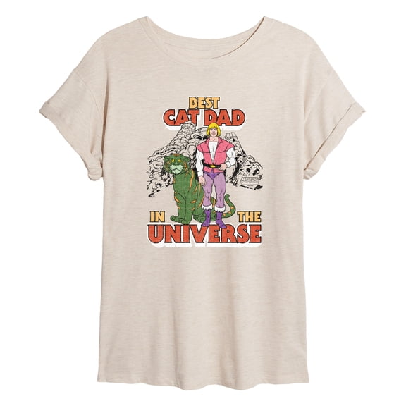 Masters of the Universe - Best Cat Dad Oversized Graphic T-Shirt