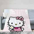 thumbnail image 6 of Hello Kitty Throw Blanket, Cozy Flannel Blankets For Boys Girls, Super Soft Warm Blanket For Couch Sofa Bed, 6 of 9