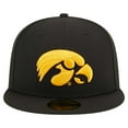 thumbnail image 2 of Men's New Era Black Iowa Hawkeyes 59FIFTY Fitted Hat, 2 of 6