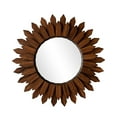 thumbnail image 7 of Easy4Home 20" Rustic Wood Mirror Wall Decoration Hanging Round Mirror,Dark Brown, 7 of 7