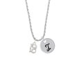 thumbnail image 2 of Delight Jewelry Silvertone 3-D Pretzel Silvertone Script Initial Disc - I - Charm Necklace, 20"+3", 2 of 4