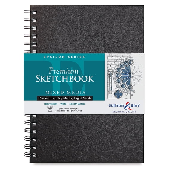 Stillman & Birn Epsilon Series Sketchbook - 10" x 7", Portrait, Wirebound, 50 Sheets