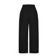 thumbnail image 5 of Plus Size Women's Pants Womens Sweatpants Womens Vertical Leg Tied Straight Tube Loose Casual Pocket Embroidered Wide Leg Pants, S-4XL, 5 of 6
