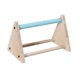 thumbnail image 3 of Soporte de madera para loros, triángulo de ejercicio, juguete interactivo para masticar, palo de pie Azul, 3 of 9