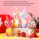 thumbnail image 4 of Bewildely Conejito de Pascua zanahoria Gnomo muñeca sin rostro decoración flor estampado conejo niños arreglo suministros fiesta enano Decoración Kits de decoración para fiestas punto naranja Bewildely HA070626-04, 4 of 6