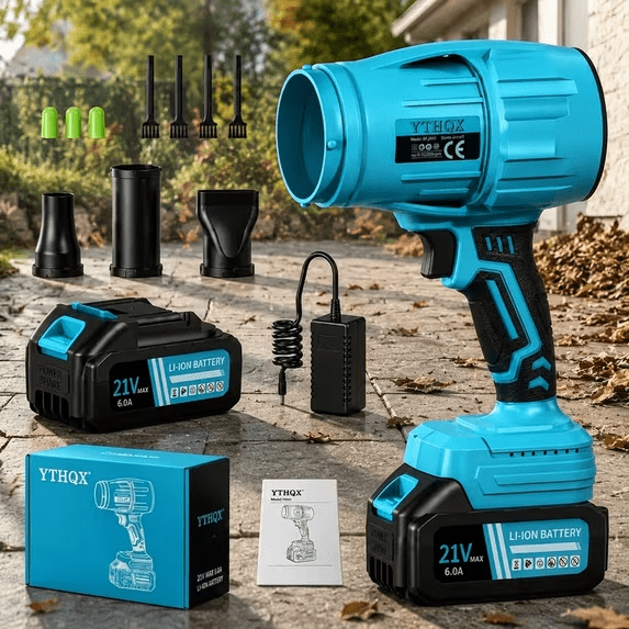 Leaf Blower, Electric Cordless Leaf Blower with Batteries and Charger