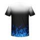 thumbnail image 5 of Mens Casual Pantalones Cortos Cuello Redondo Gradación Impresión Suéter Camiseta, Blusa Deportiva de Fitness para Hombres, 5 of 5