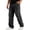 02#Black, variant on Men’s Straight Leg Sweatpants Feature Warm Lining Elastic Drawstring Waist And Side Pockets For Winter Casual Daily Wear