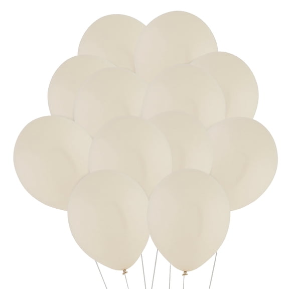 Dusk Cream Pastel 12" Natural Colors Latex Balloons - 12 Piece