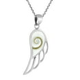 thumbnail image 3 of Angelic Wing Shiva Shell Inlay on Sterling Silver Pendant Necklace, 3 of 6