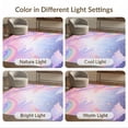 thumbnail image 7 of ODIKA 3'x5' Washable Throw Rug Stain Resistant, Low Profile, Non-Slip Large Unicorn Pink Pastel Stars Border Ombre Gradient Watercolor for Entryway, Kitchen, Mudroom, 7 of 7