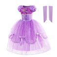 thumbnail image 1 of Vestido de Princesa Sofía para niñas, manga abullonada de fantasía, vestidos de fiesta con cuentas florales, disfraz de Princesa Sofía para Halloween Fivean unisex, 1 of 2