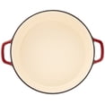 thumbnail image 3 of Cazuela redonda cubierta de hierro fundido esmaltado clásica del chef Cuisinart (rojo cardenal, 7 cuartos), 3 of 4