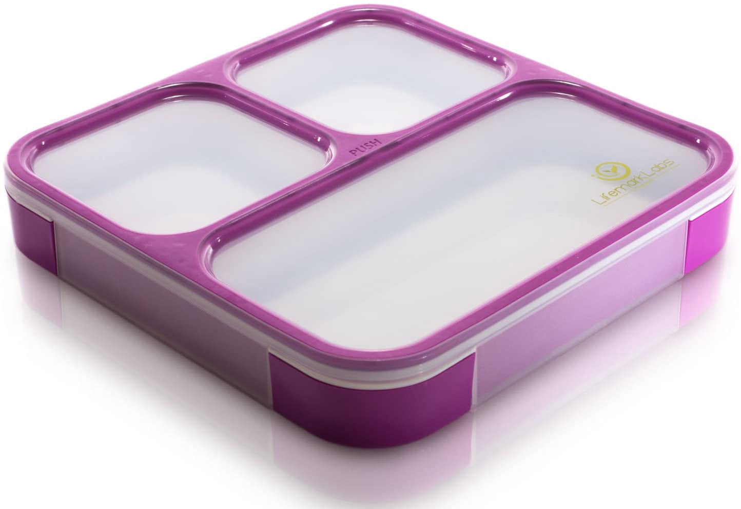 Stylish Leak proof Microwave Lunch Box With 3 Compartments Food Safety