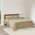 thumbnail image 2 of Awesome Home Ultra Soft Jersey Knit Deep Pocket Sheet Sets Queen/Queen XL - Taupe, 2 of 5