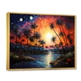 thumbnail image 2 of Designart "Palm Trees Tropical Painting III" Beach Floater Framed Canvas Wall Art, 2 of 7