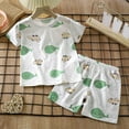 thumbnail image 2 of Hrsba Kids Summer 2 Piece Outfits Sets,Summer 2 Piece Outfits Clothes Short Sleeve Round Neck Toddler Summer Clearance Short Sleeve Round-Neck Blouses & Shirts Sets, 2 of 3