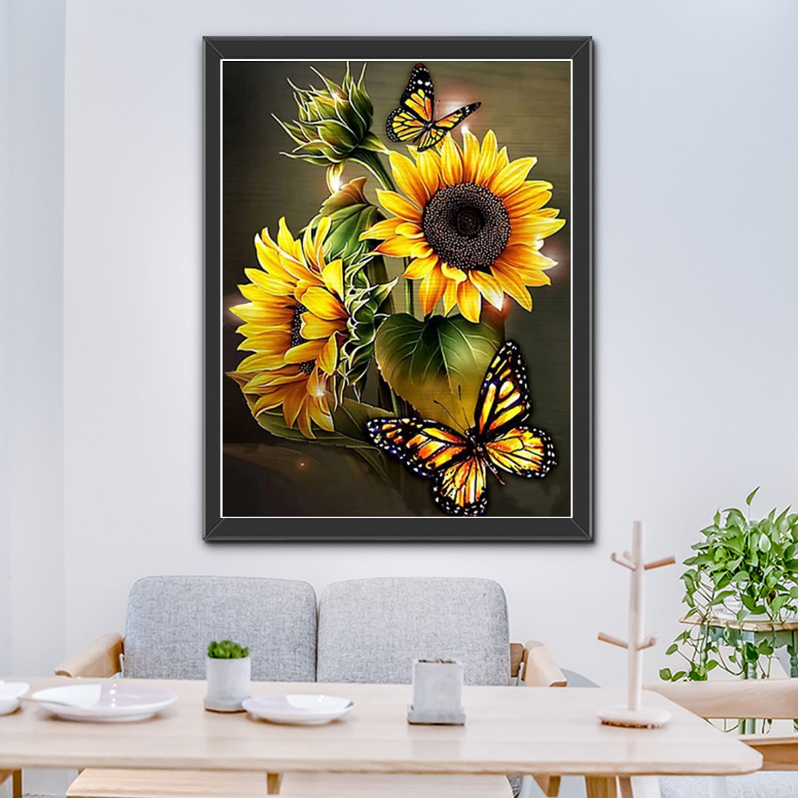 SENQAO Butterfly Diamond Painting Kits for Adults, Butterfly Flowers  Diamond Painting, DIY 5D Butterfly Diamond Painting Diamond Art Kits  Picture for
