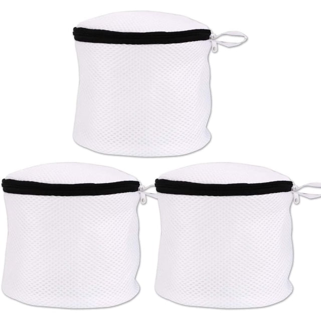 Red para Lavadora, 3 Piezas Bolsas Cilíndricas para Lavandería con Cremallera para Lavado a Máquina, Red Reutilizable para Lavandería para Camisas, Medias, Lencería, Sujetadores, Ropa Interior