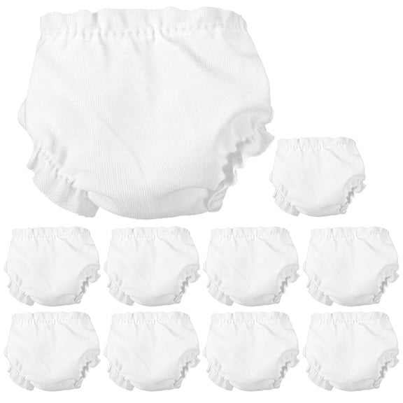 10 Pcs Doll Panties Toys Cabbage Accessories for Baby Dolls White Cloth Child