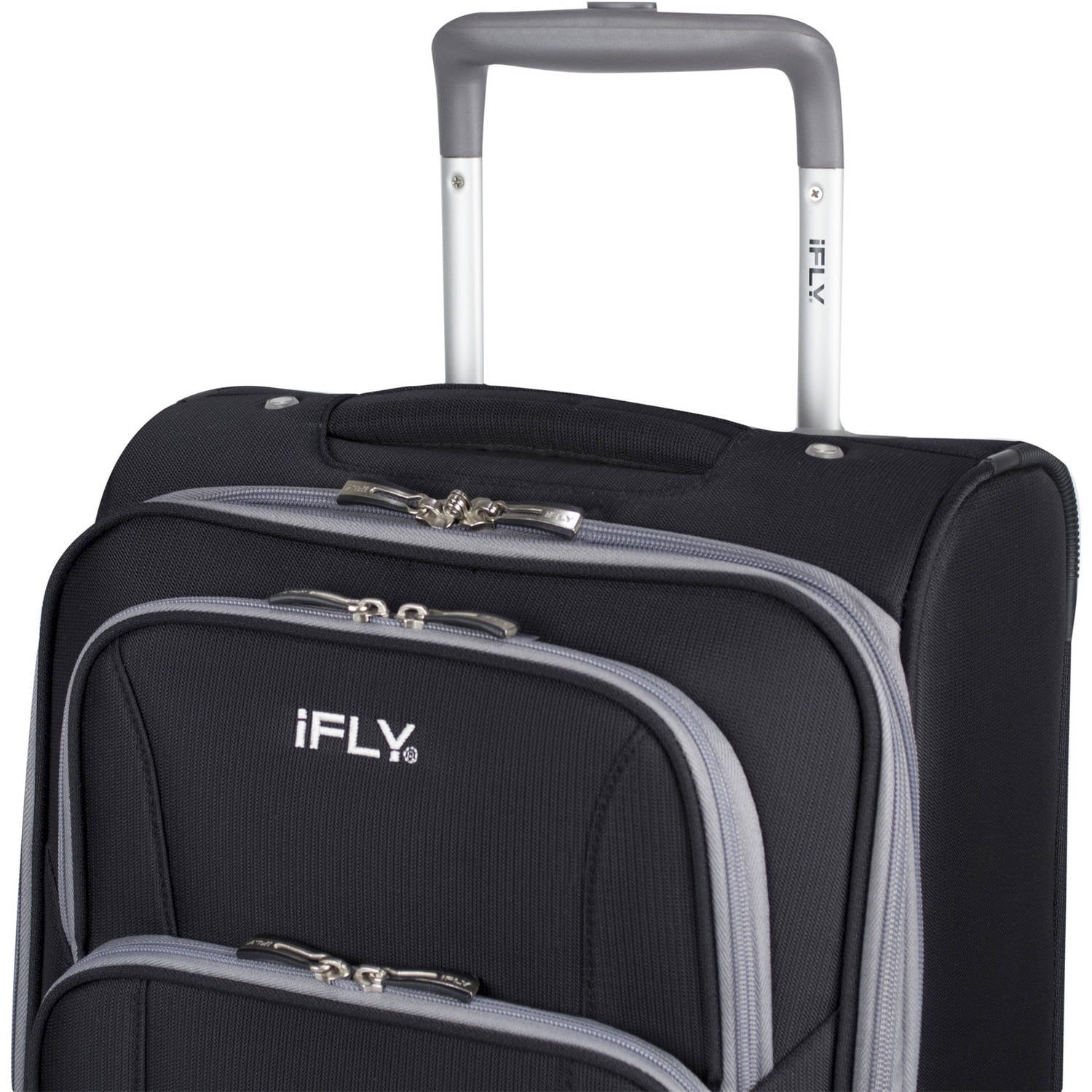 Carry On Luggage Spinner Suitcase Soft Side Zippered Shoe Pockets